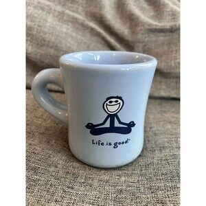 Life Is Good Do What You Like What You Do Yoga Meditation Blue Thick Mug Namaste